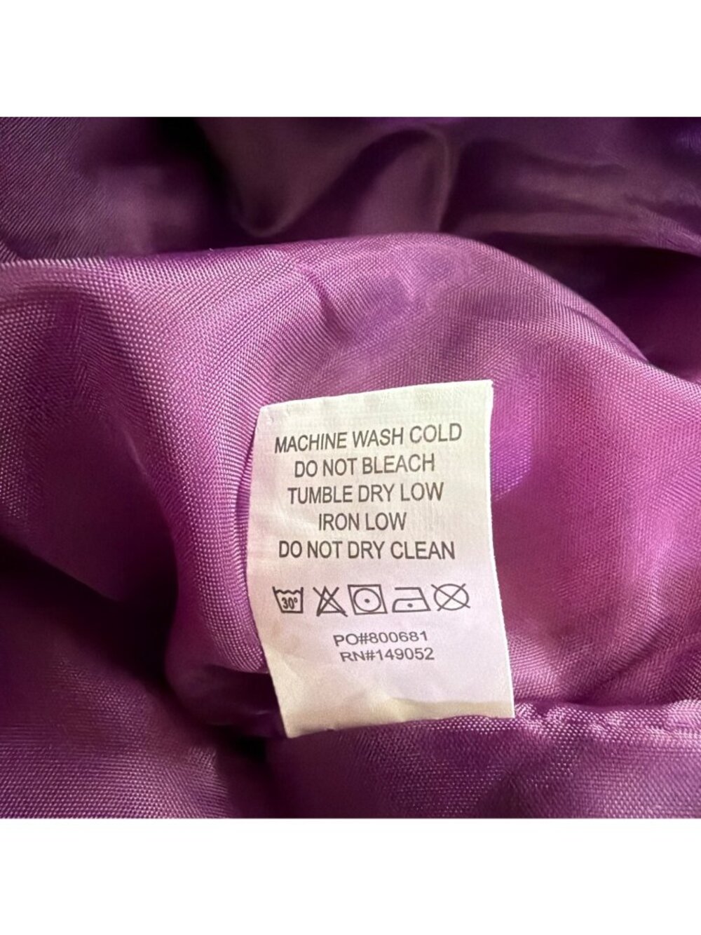 Fashion Nova Girls Purple Puffer Coat Faux Fur Hood Size 14 Y2K Winter - Picture 4 of 11